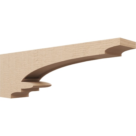 Ekena Millwork 6"W x 36"D x 12"H Thin Diane Rough Cedar Woodgrain TimberThane Corbel, Primed Tan CORUR06X36X12DIARCPR